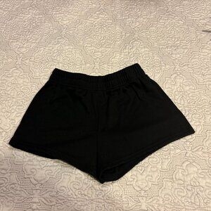 SHEIN Women's Black Elastic Waist Loose Casual Shorts, Micro Shorts